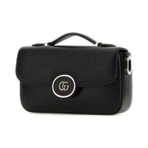 Gucci Black Leather Handbag Cross Shoulder Bag