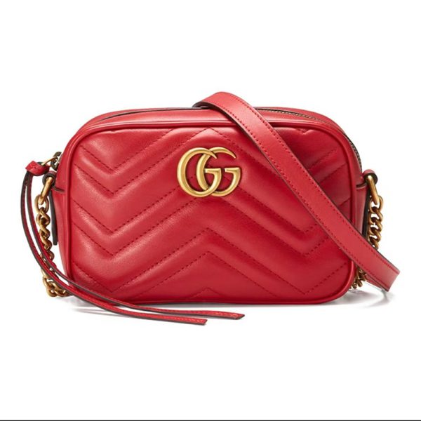 Gucci Red Leather Shoulder Bag