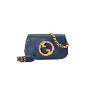 Gucci Blue Leather Shoulder Bag