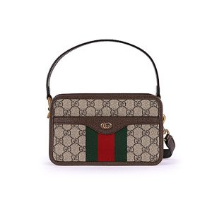 Gucci beige canvas paired with cowhide crossbody shoulder bag