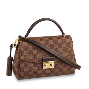 LV ebony checkerboard pattern same color single shoulder crossbody handbag