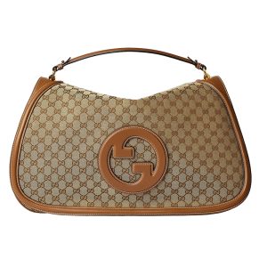 Gucci Large Brown Canvas Shoulder Bag