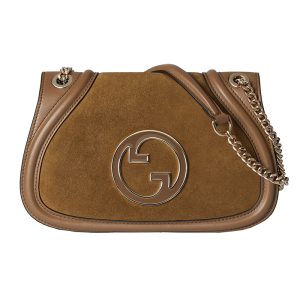Gucci Small Brown Suede Shoulder Bag
