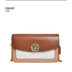 Coach Small Camellia Chain Shoulder Bag