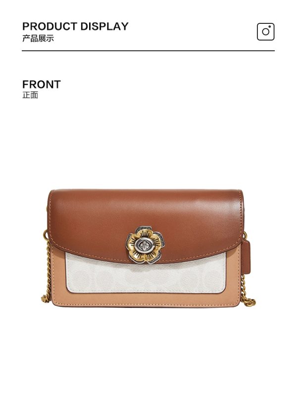 Coach Small Camellia Chain Shoulder Bag