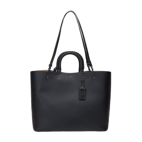Coach Black Leather Handheld Shoulder Bag