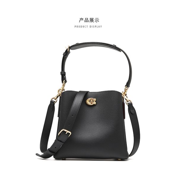 Coach grain leather single shoulder crossbody bag