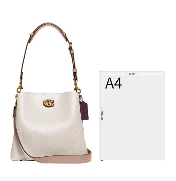 Coach white polished pebble leather shoulder bag - Image 2