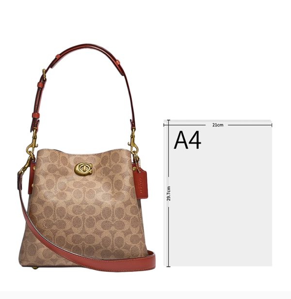 Coach color blocked coated canvas with leather shoulder bag - Image 2