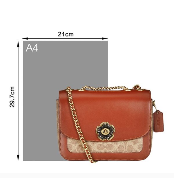 Coach Color blocked Canvas with Leather Shoulder Bag - Image 2