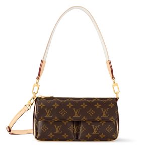 LV brown distressed canvas with detachable shoulder strap shoulder bag