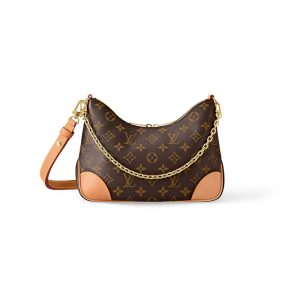 LV natural color vintage canvas cow horn bag shoulder bag