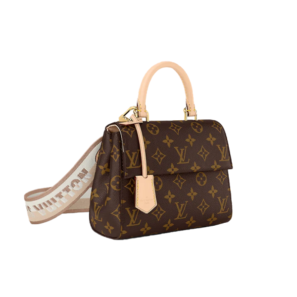LV Mini Vintage Canvas Shoulder Bag with Leather - Image 2