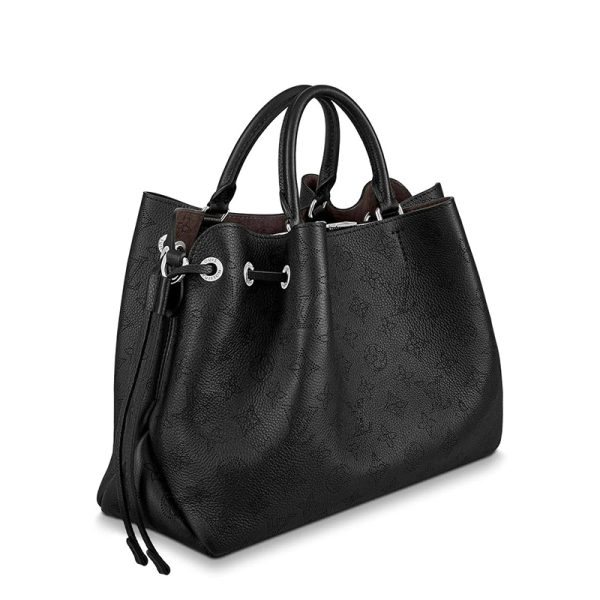 LV black cowhide engraved perforated single shoulder diagonal cross bag - Image 2
