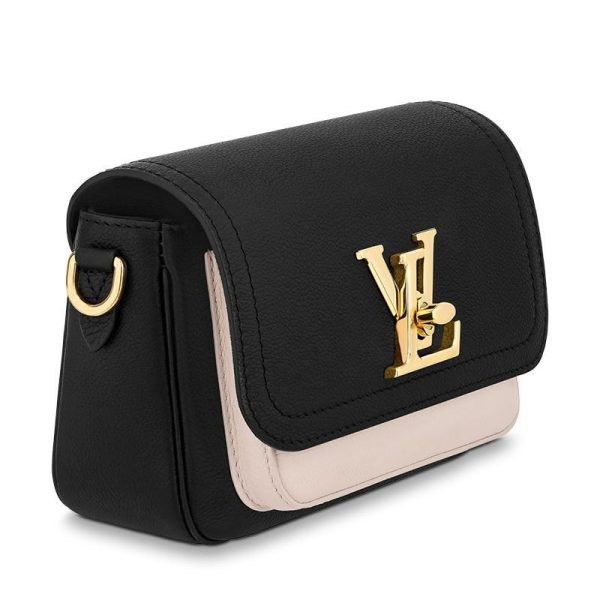 LV black cowhide gold buckle gold chain flip open single shoulder diagonal cross bag - Image 2