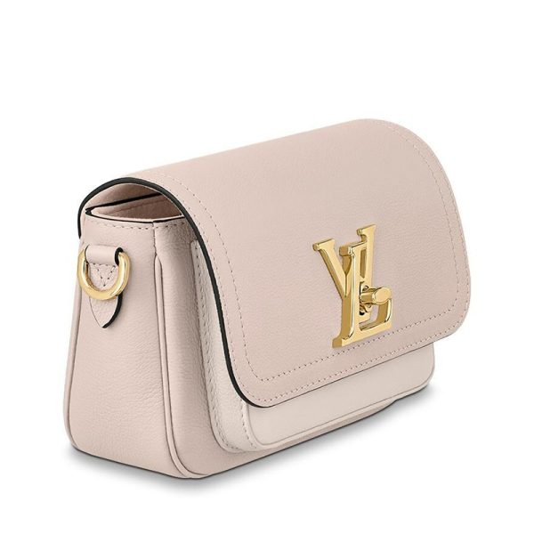 LV grey brown cowhide gold buckle gold chain single shoulder diagonal cross bag - Image 2