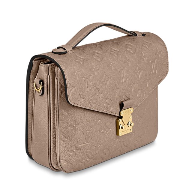 LV Pigeon Grey embossed grain cowhide with embossed gold buckle, single shoulder crossbody handbag - Image 2