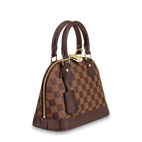 LV ebony checkerboard canvas leather single shoulder diagonal cross handbag - Image 2