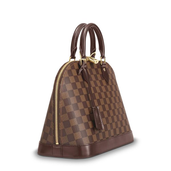 LV small ebony checkerboard canvas leather single shoulder diagonal cross handbag - Image 2