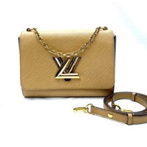 LV camel colored leather shoulder bag