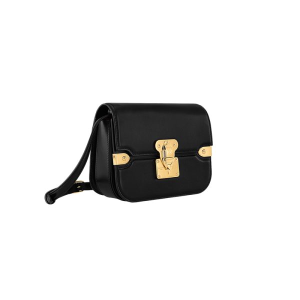 LV medium black calf leather flip open shoulder crossbody bag - Image 2