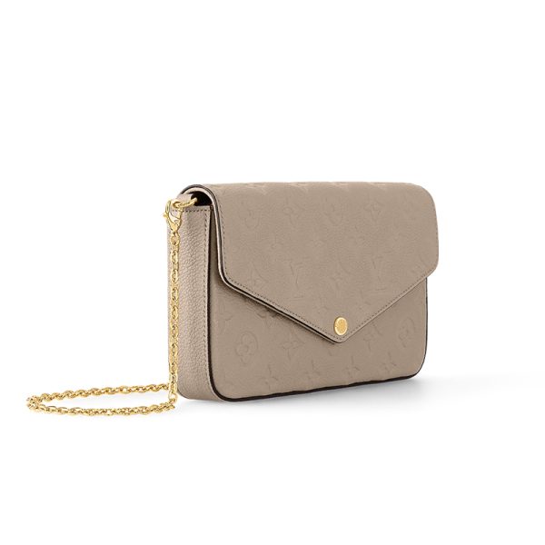 LV grey chain cowhide crossbody bag - Image 2