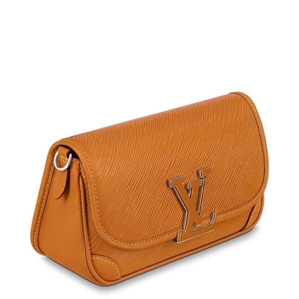 LV grain leather resin logo silver buckle single shoulder diagonal cross bag - Image 2