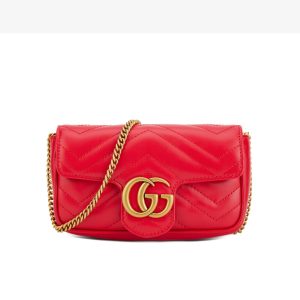 Gucci GG Marmont series leather shoulder bag