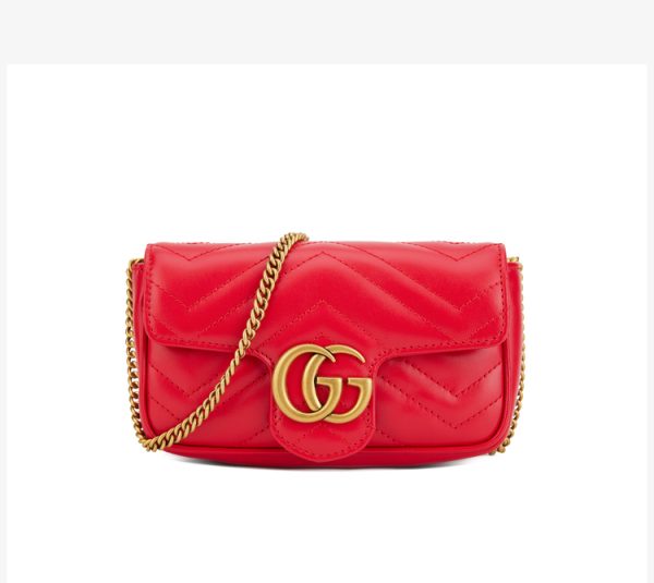 Gucci GG Marmont series leather shoulder bag