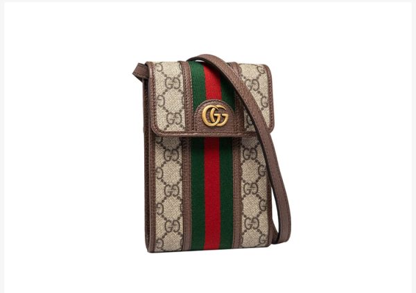 Gucci Ophidia series canvas/leather GG mini handbag mobile small square bag - Image 2