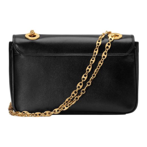Gucci black leather classic fashionable flip shoulder crossbody bag - Image 2