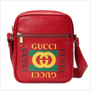 Gucci Red Leather Classic Letter Shoulder Bag Crossbody Bag