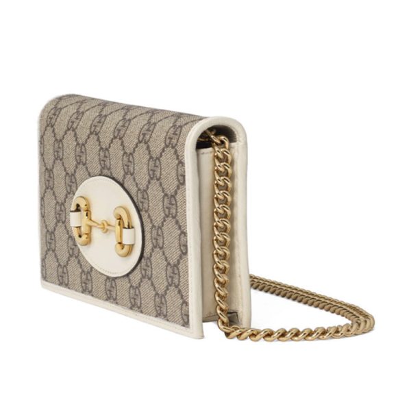 Gucci color blocked horseneck buckle GG chain shoulder crossbody bag - Image 2