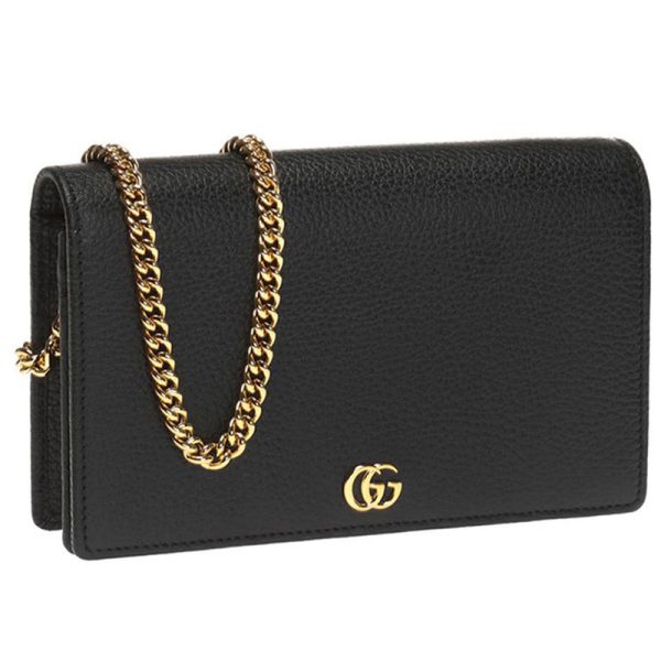 Gucci Classic Metal Double G Lychee Pattern Chain Shoulder Bag - Image 2