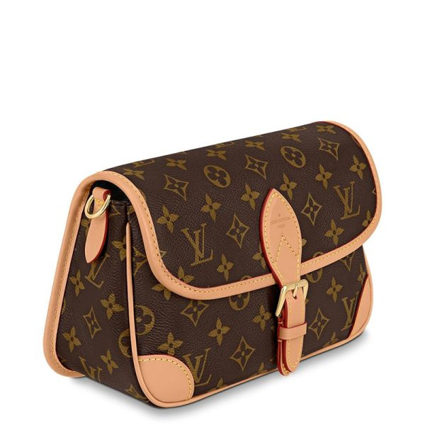 LV vintage print canvas fabric single shoulder diagonal cross bag - Image 2