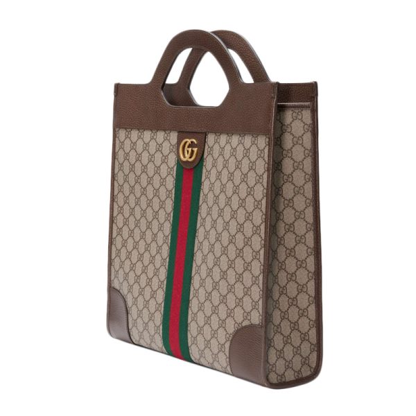 Gucci Double G Printed Metal Accessories Canvas Handbag - Image 2