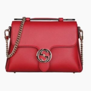 Gucci red fabric handbag
