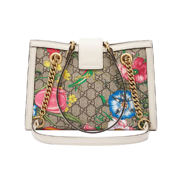 Gucci Padlock Flower White Edge Single Shoulder Chain Bag - Image 2