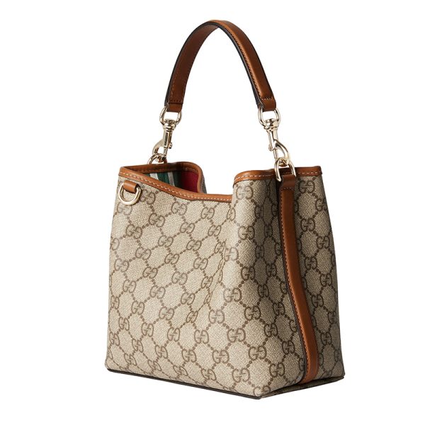 Gucci Mini Brown Special Canvas Magnetic Buckle Closed Handbag - Image 2