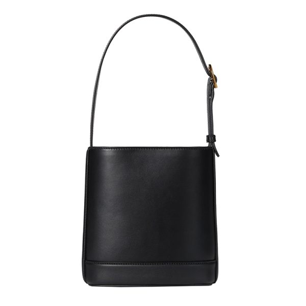 Gucci small black leather bucket handbag - Image 2