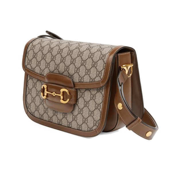 Gucci printed canvas horseneck buckle shoulder crossbody bag - Image 2