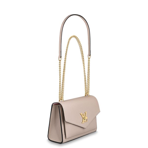 LV Grey Brown Grain Leather Shoulder Bag - Image 2