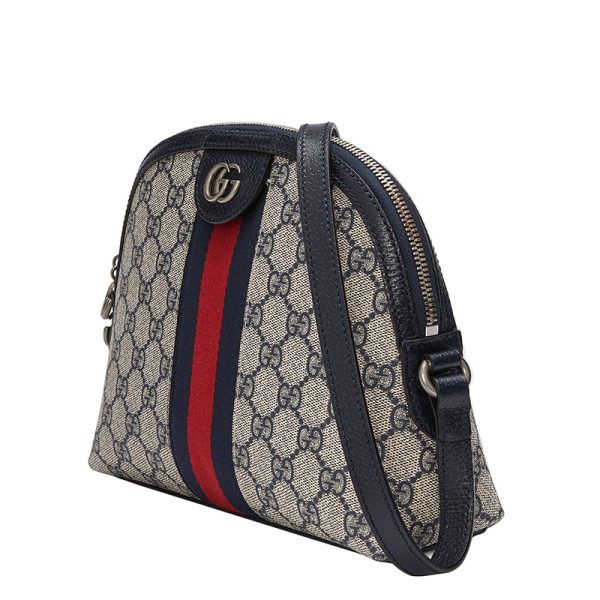 Gucci small beige/blue one shoulder crossbody shell bag - Image 2