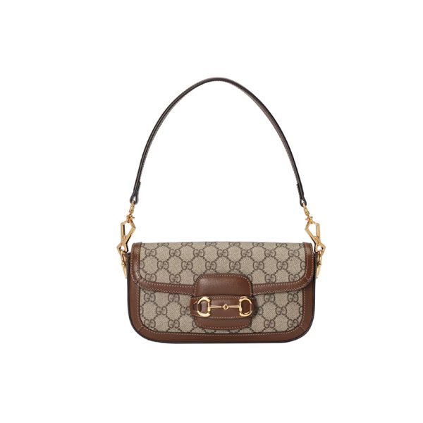 Gucci beige ebony canvas with leather crossbody shoulder bag - Image 2