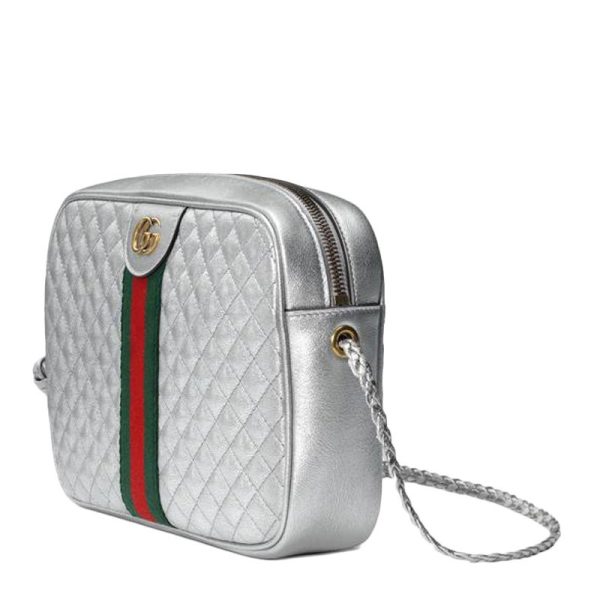Gucci silver cowhide single shoulder diagonal cross bag - Image 2