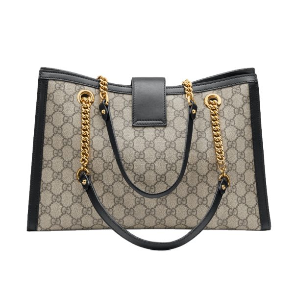 Gucci Medium Spliced Black Leather Chain Shoulder Handbag - Image 2
