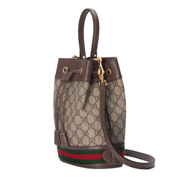 Gucci small beige ebony canvas bucket bag - Image 2