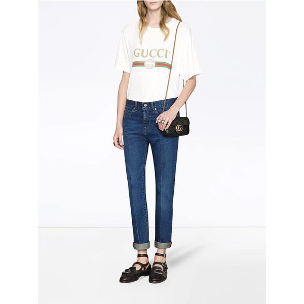 Gucci Black Leather Buckle Cross Shoulder Bag - Image 2
