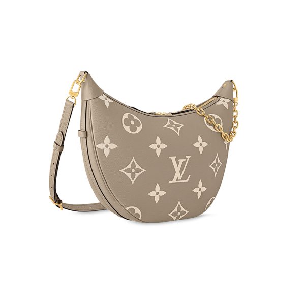 LV embossed grain cowhide half moon shaped hand-held shoulder bag - Image 2