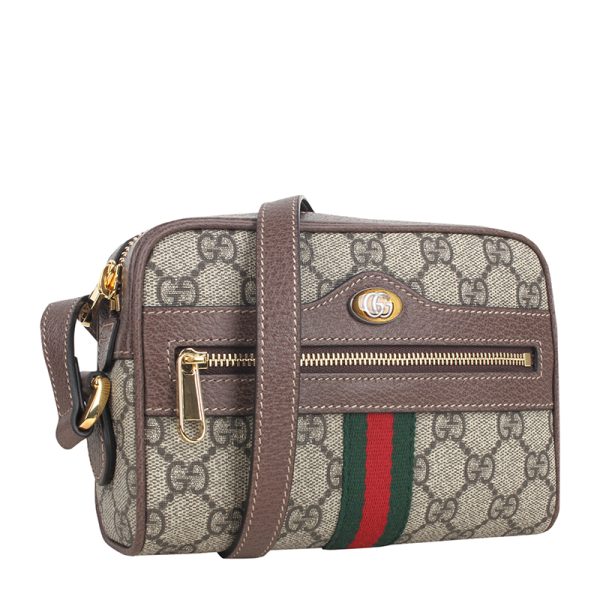 Gucci ebony fabric paired with leather crossbody shoulder bag - Image 2
